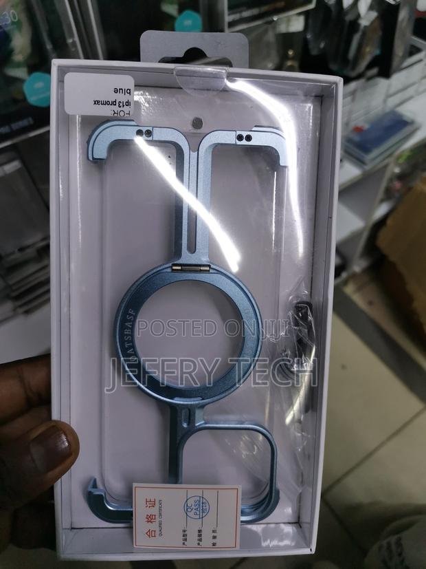 Z Shape Metal Case for iPhone 13 Pro Max ,Magsafe-Blue - main view