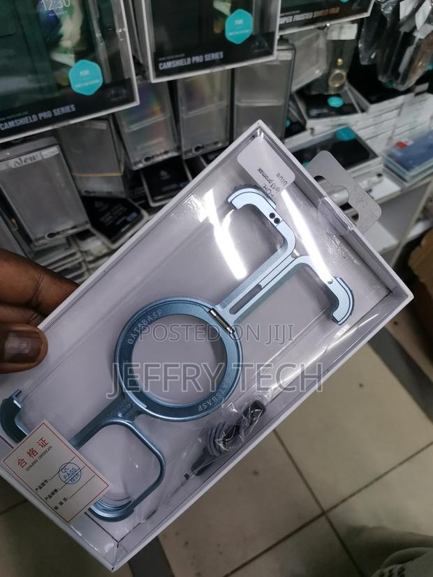 Z Shape Metal Case for iPhone 13 Pro Max ,Magsafe-Blue - thumbnail 2