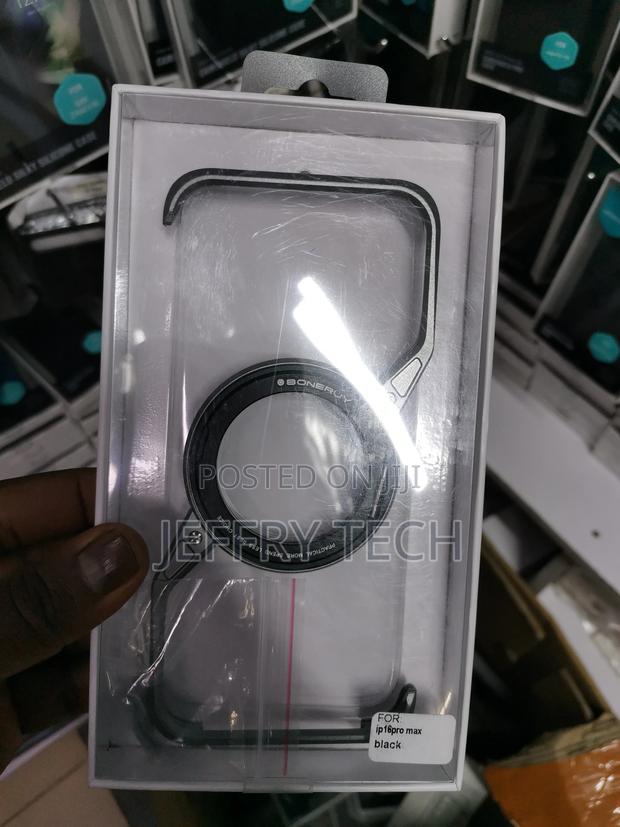 Z Shape Metal Stand Case for iPhone 16 Pro Max -Black - main view