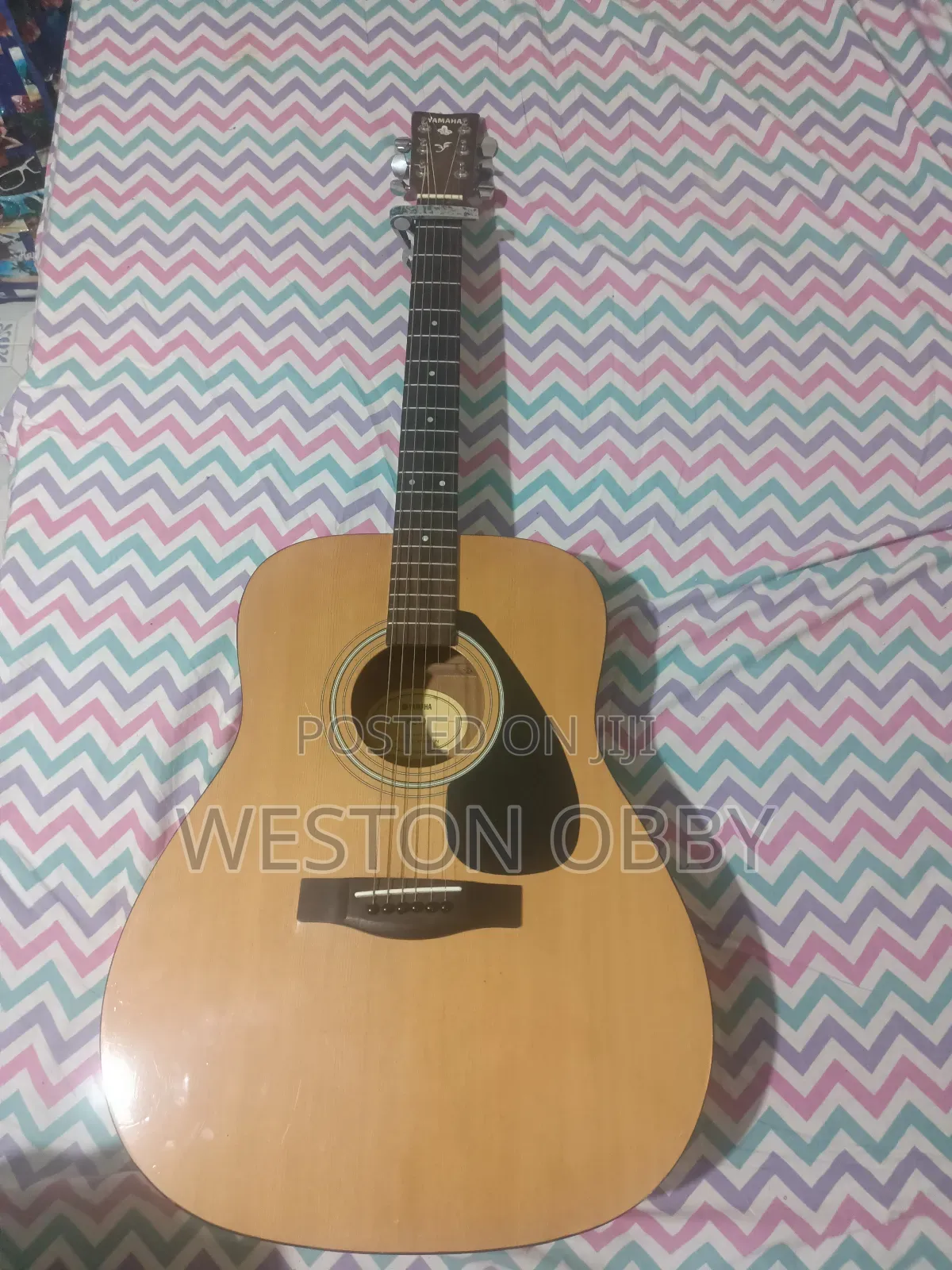 Yamaha Guitar With Bag and Capo