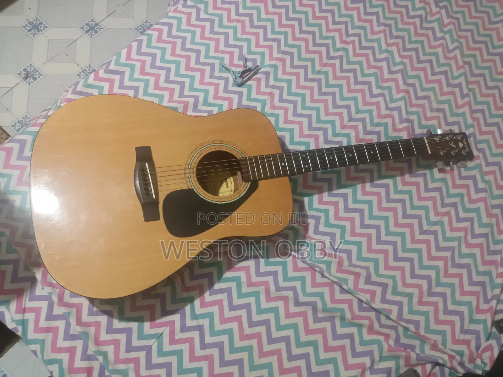 Yamaha Guitar With Bag and Capo