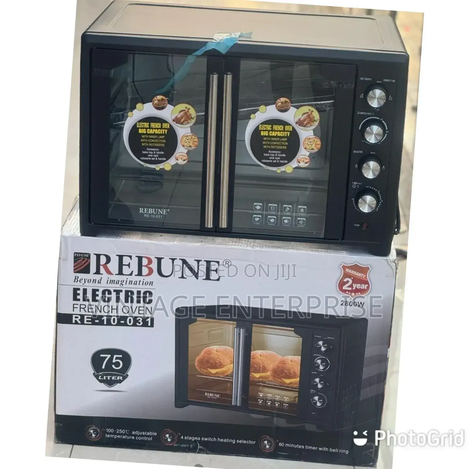 Rebune Re-10-031 Commercial Double Door Oven