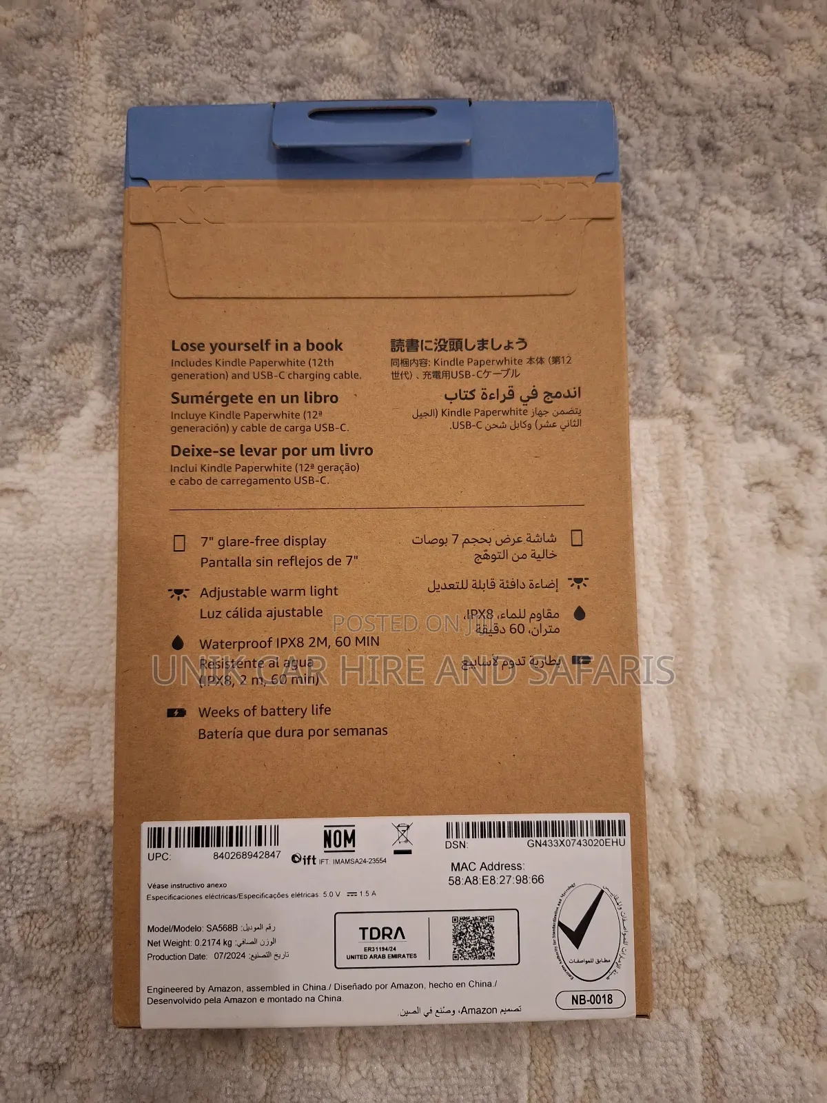 New Amazon Kindle Paperwhite 16 GB Black