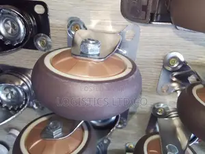Non Swivel Trolley Wheels 3 Inch Rubber Wheels