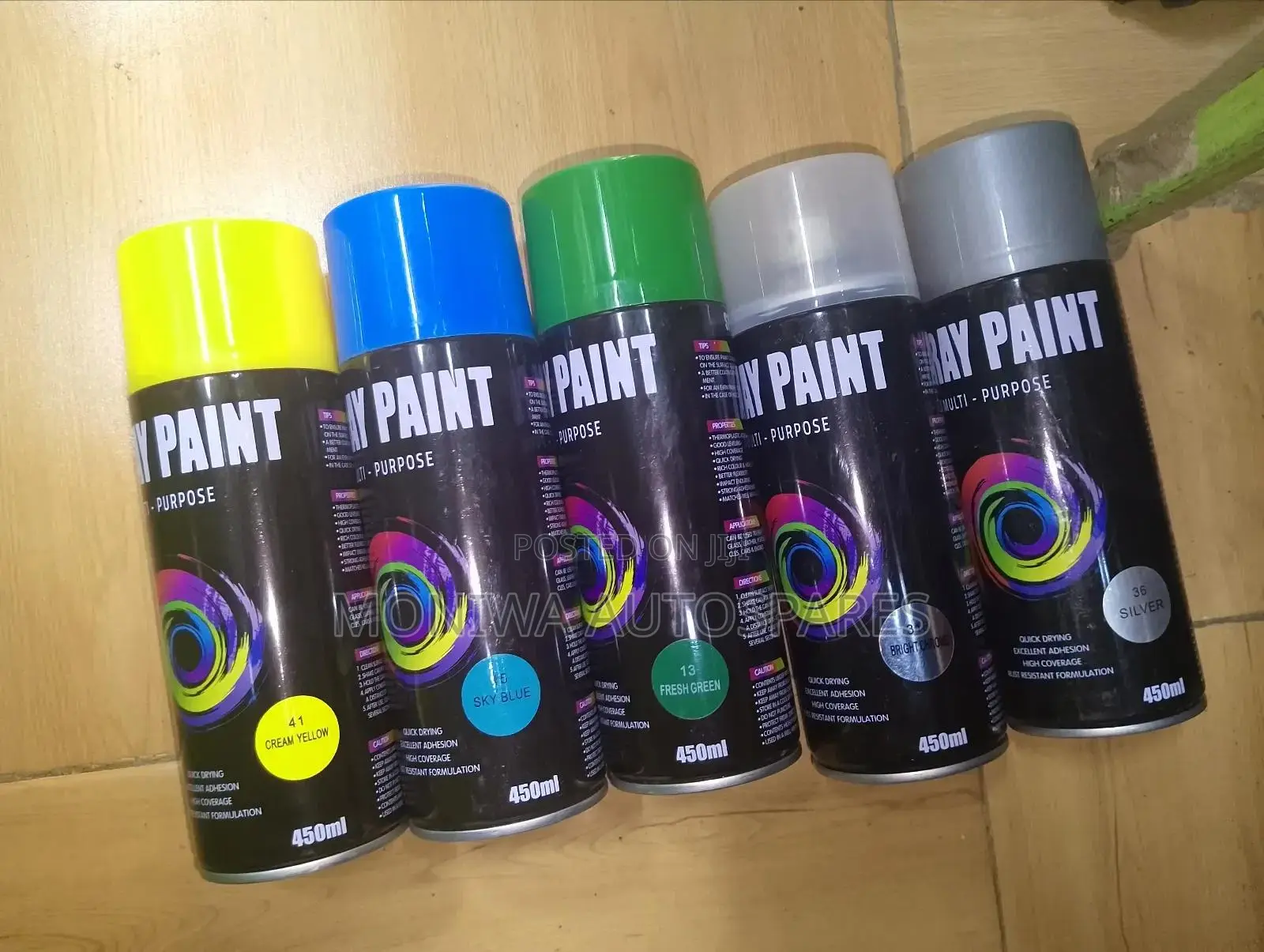 Spray Paint Different Colours