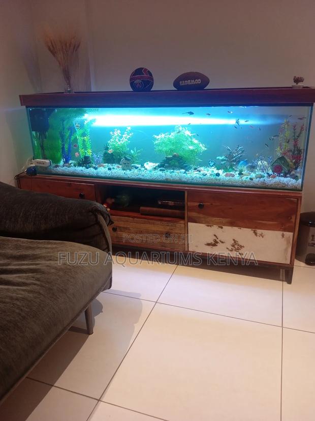 Complete Aquarium With Solid Wood Cabinet - main view