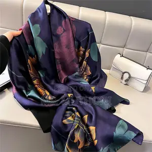 Designer Summer Ladies Luxury Floral Silk Scarves Hijabs