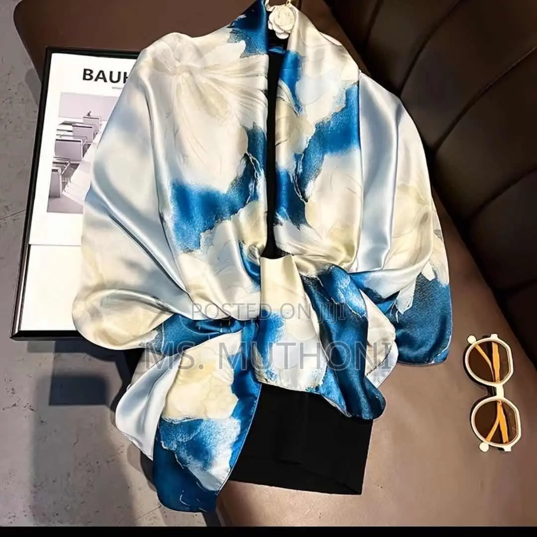 Summer Fashion Ladies Floral Printed Silk Shawls