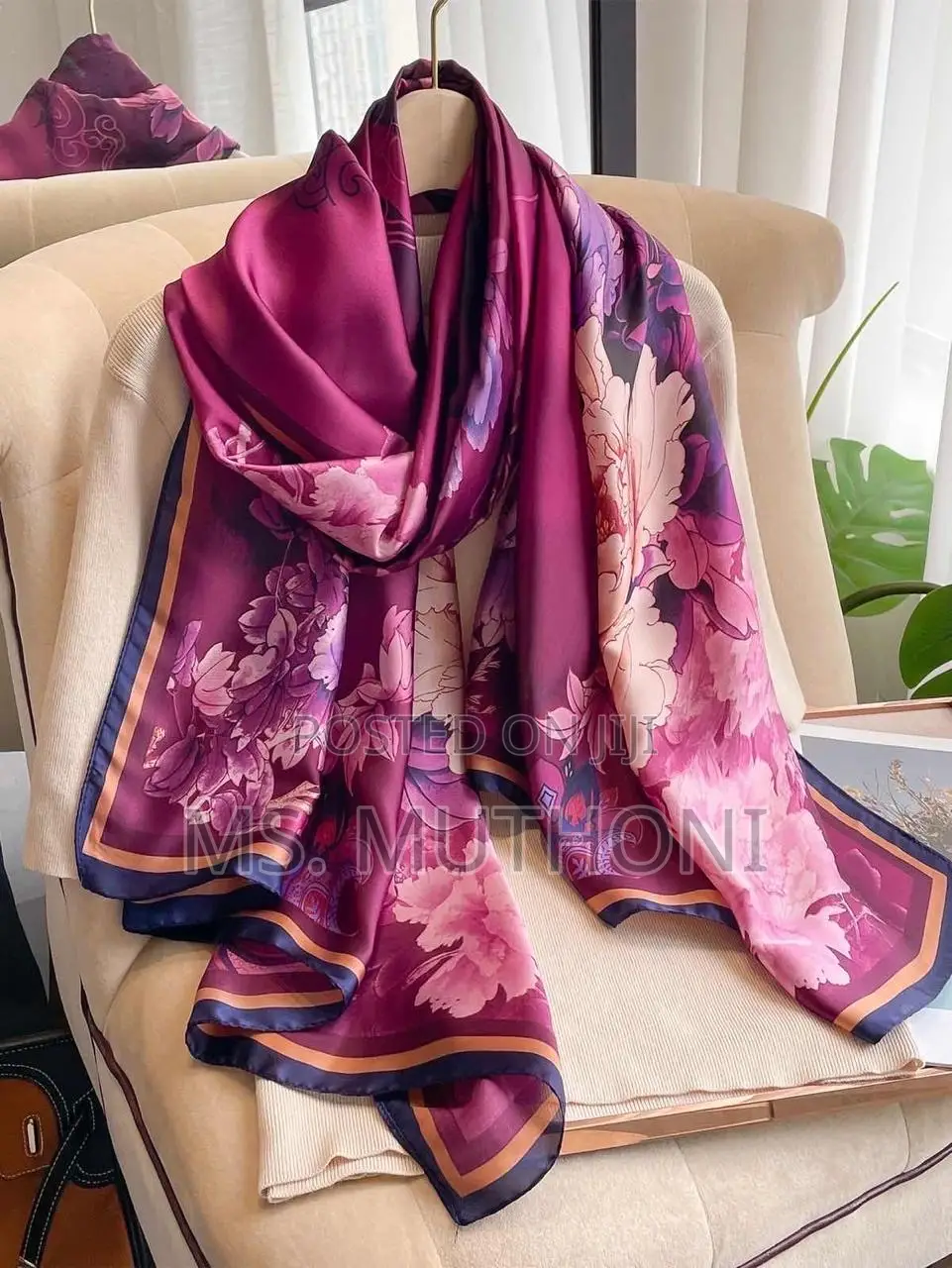 Soft Silk Summer Shaw /Hijab /Beach Coverup