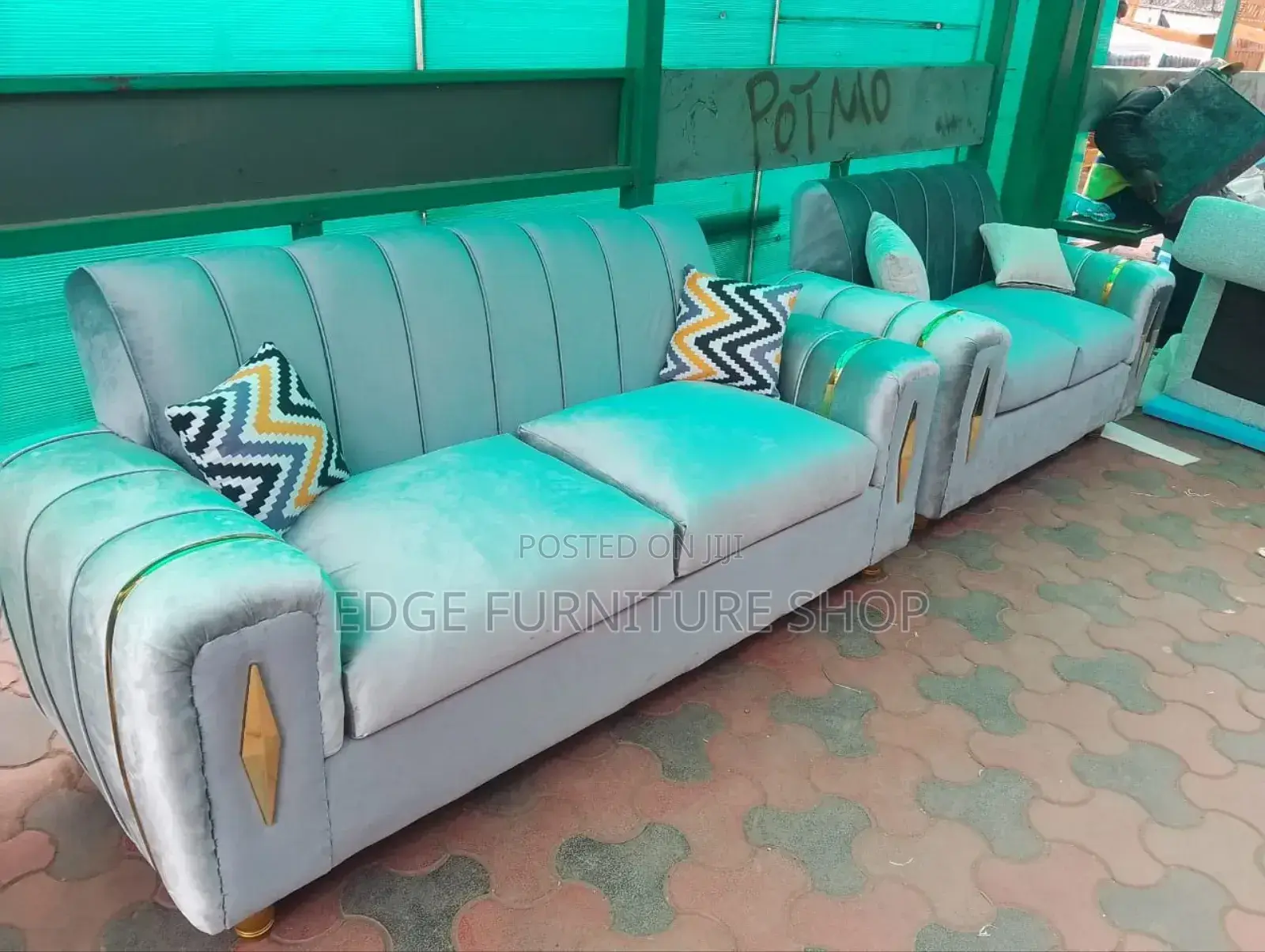 3,2 Velvet Grey 5seater Ready by Order