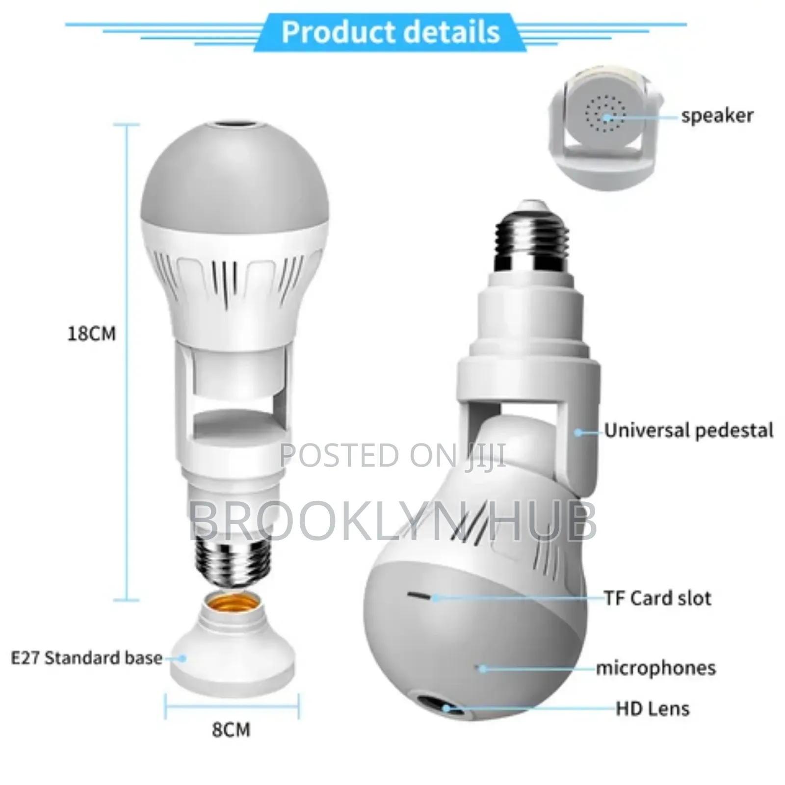 Standard Based Camera Panoramic Bulb With CCTV Camera