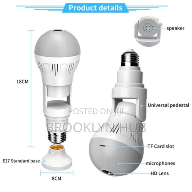 Standard Based Camera Panoramic Bulb With CCTV Camera - main view