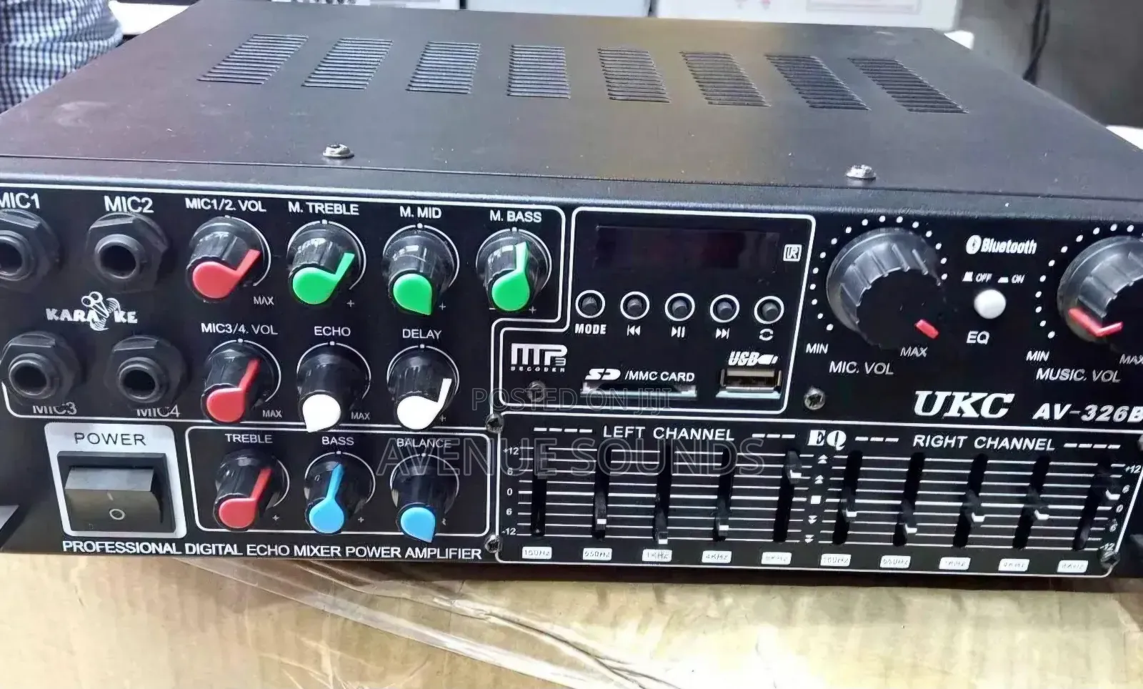 UKC Power Amplifier With Equilizer and Inbuilt Crossover