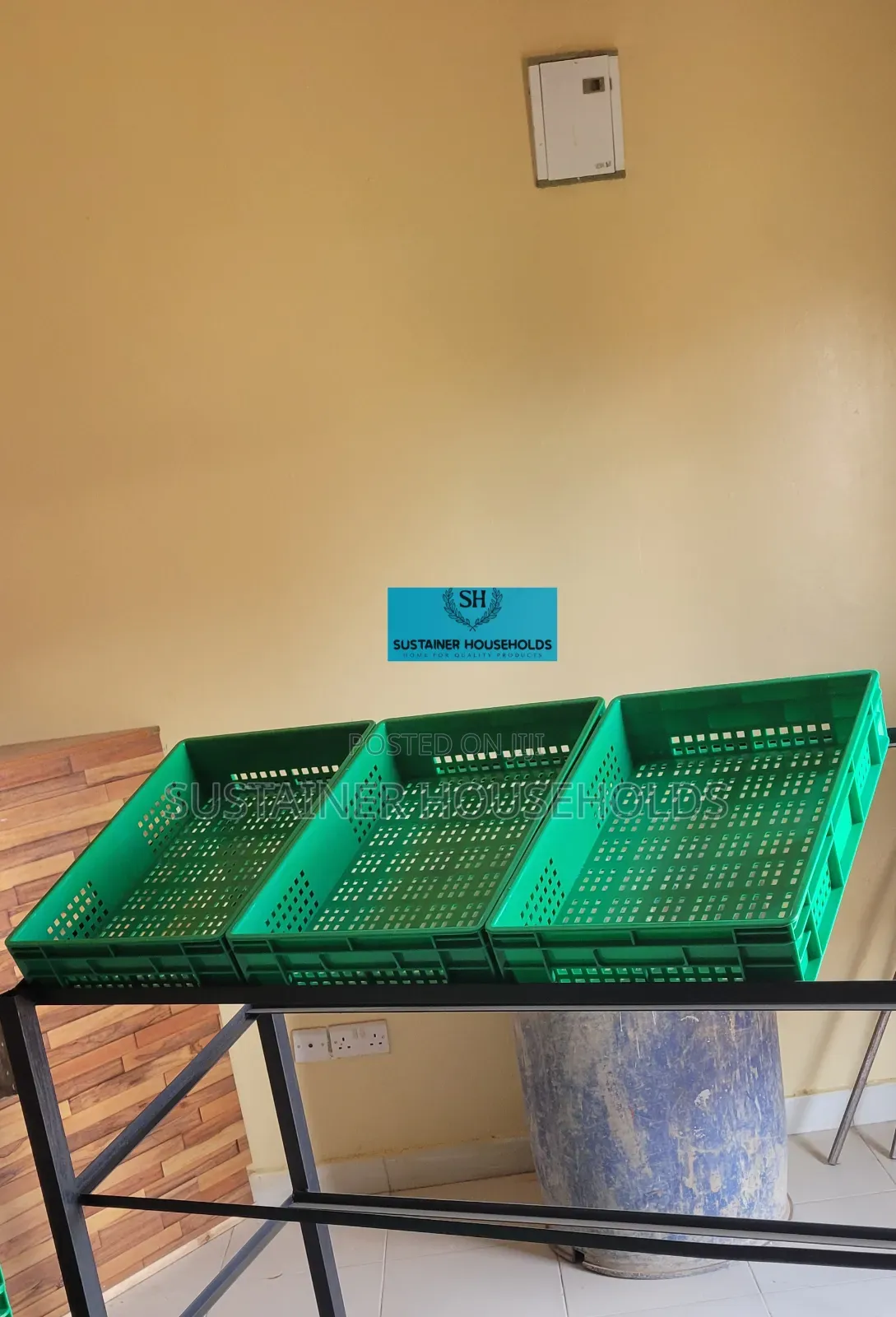 Green Grocery Crates, Fruits Plastic Crates