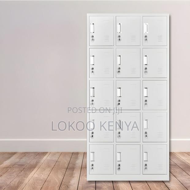 Office Cabinet: 15-Locker Storage Office Cabinet