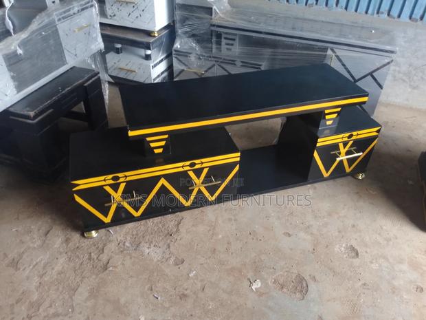Arlene Tv Cabinet Black Gold With Lights