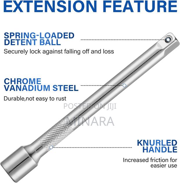 3 Pcs, Extension Bars for Ratchet Wrench / Socket - thumbnail 3