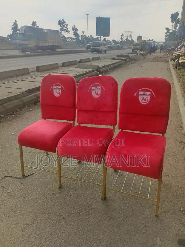 Church Chairs, Red With Branding  - thumbnail 2