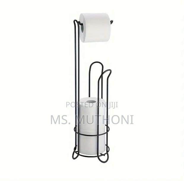 Black Metallic Tissue Rolls Holder - thumbnail 4