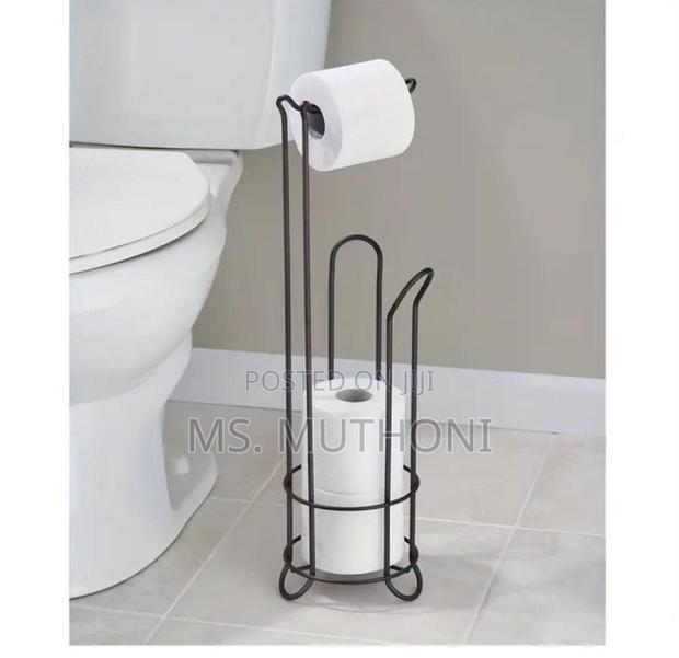 Black Metallic Tissue Rolls Holder - thumbnail 2