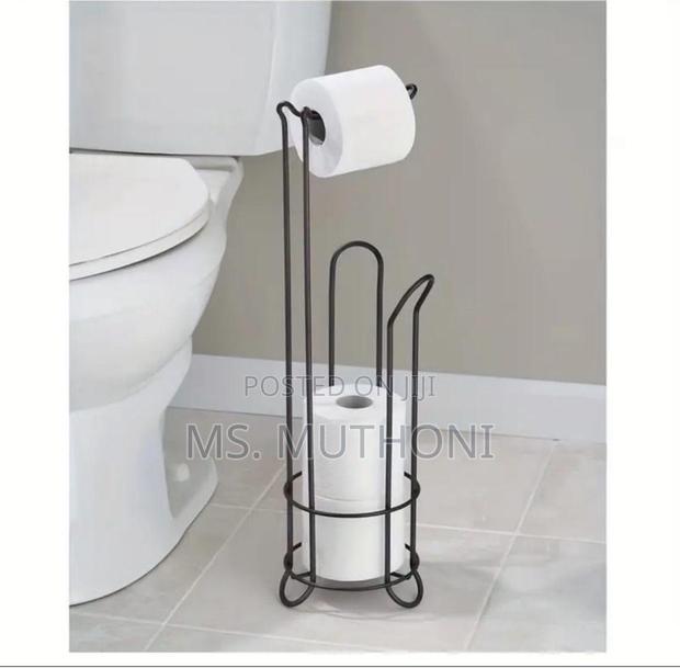 Black Metallic Tissue Rolls Holder - thumbnail 3
