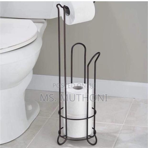 Black Metallic Tissue Rolls Holder - thumbnail 5