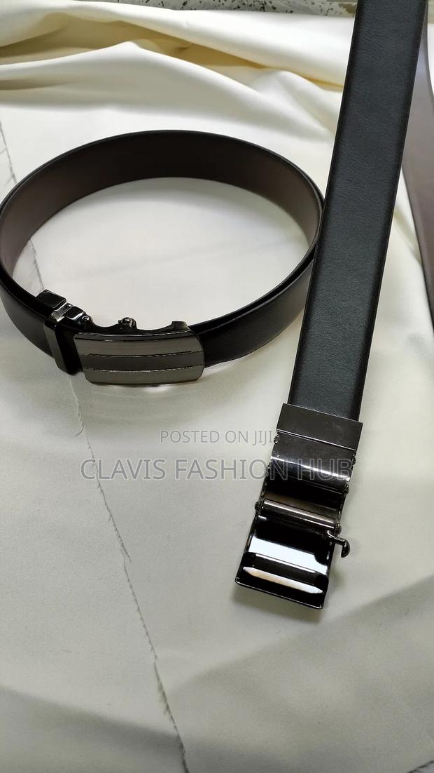 Men's Reversible Leather Belt Black Brown - thumbnail 3