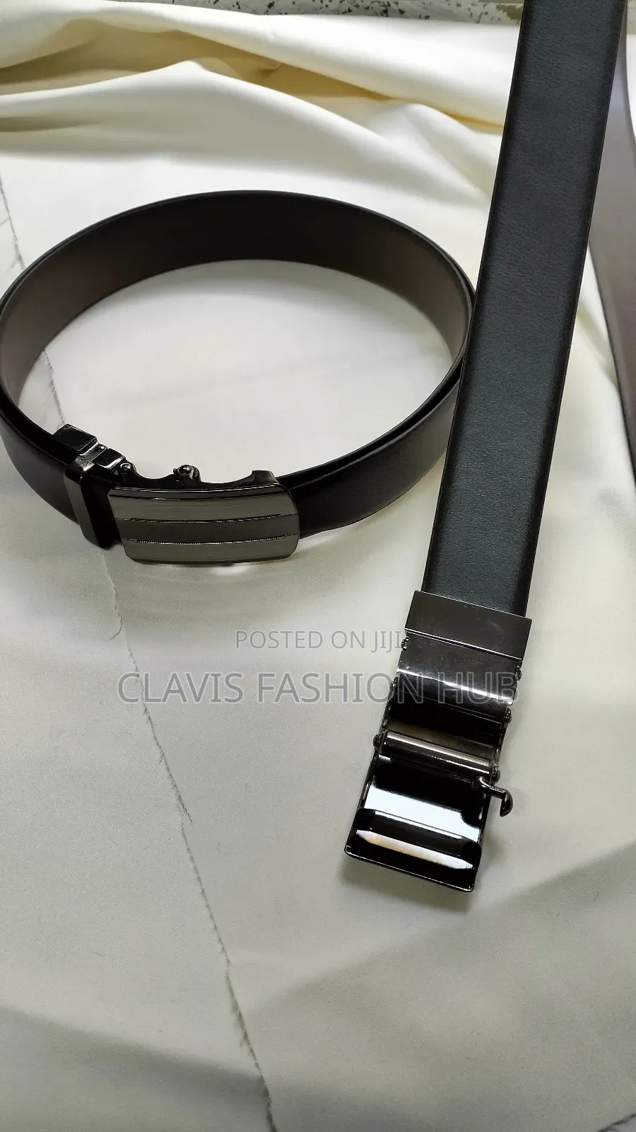 Men's Reversible Leather Belt Black Brown