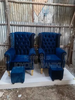 Pedicure Seats, Navy Blue With Podium 