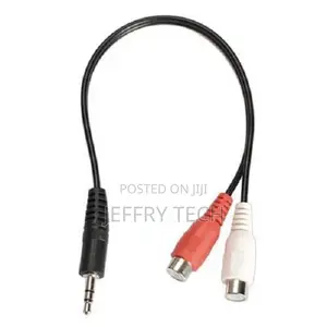 3.5mm Stereo Male Jack to 2 RCA Female Adapter Plug Headphon