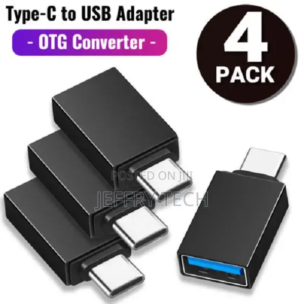 4 Pack USB-C 3.1 Male to USB a Female Adapter Converter OTG