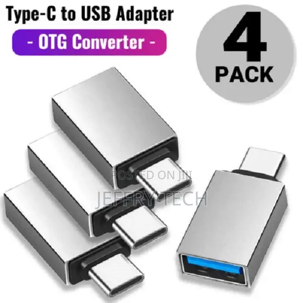 4 Pack USB-C 3.1 Male to USB a Female Adapter Converter OTG