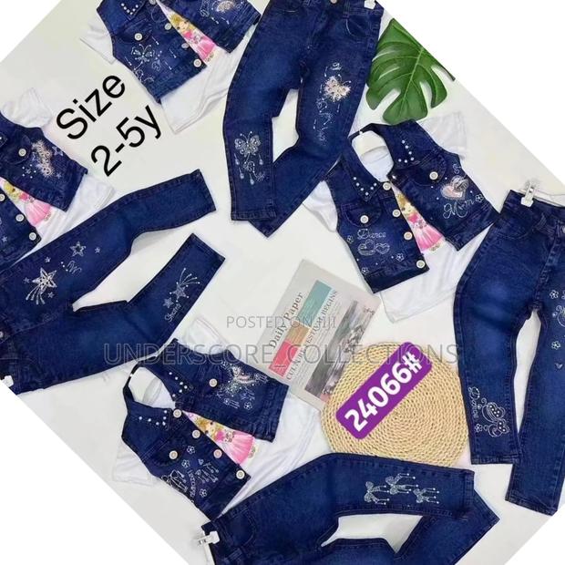 Girls 3pcs Denim Set. - main view