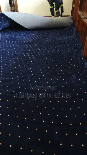 Navy Blue Executive Carpets Dotted