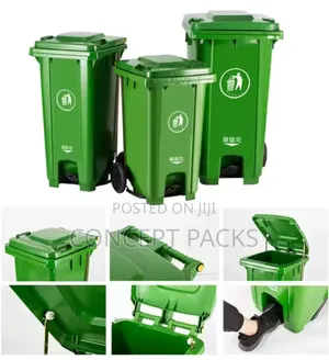 Green Foot Pedal Bin 100 Litres