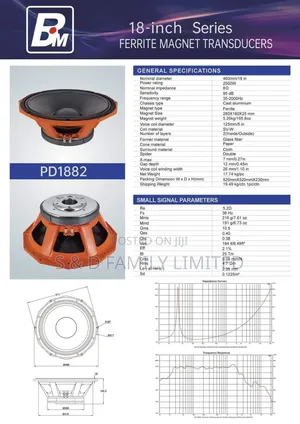 NR PD1882 Bass Speaker