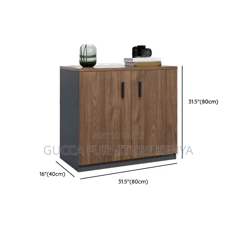 Cabinets:2-Door Wooden Vertical Credenza Cabinet