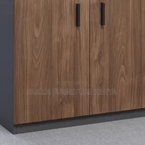 Cabinets:2-Door Wooden Vertical Credenza Cabinet