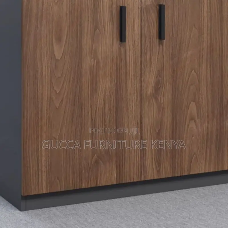 Cabinets:2-Door Wooden Vertical Credenza Cabinet