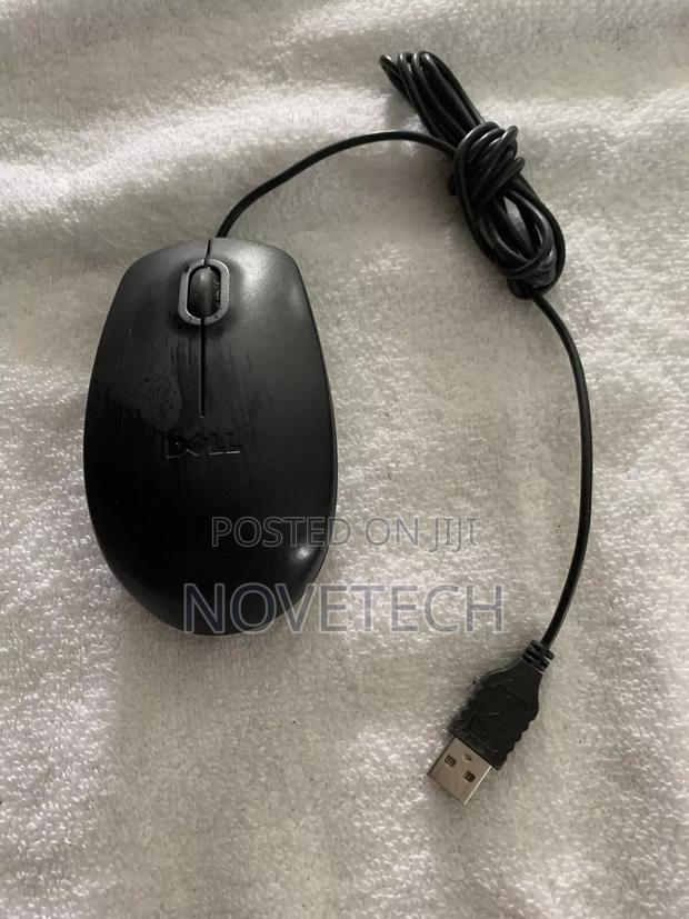Dell MS-111-P Wired Mouse Black - main view