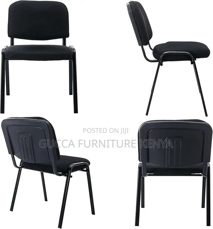 Office Chairs: Stackable Guest Chairs With Upholstered Back