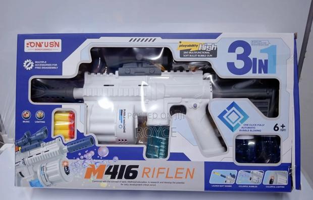 3 in 1 Soft Bullet Bubble Toy Gun - main view