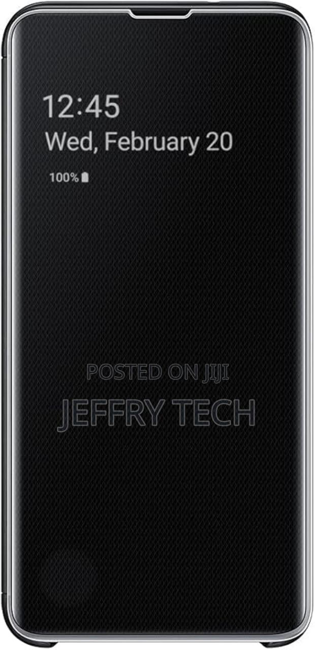 Galaxy S10e Protective Clear View Folio Cover Case - Black - thumbnail 2