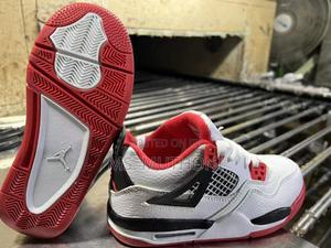 Kids Air Jordan 4 Fire Red Sizes 25-30 - thumbnail 2