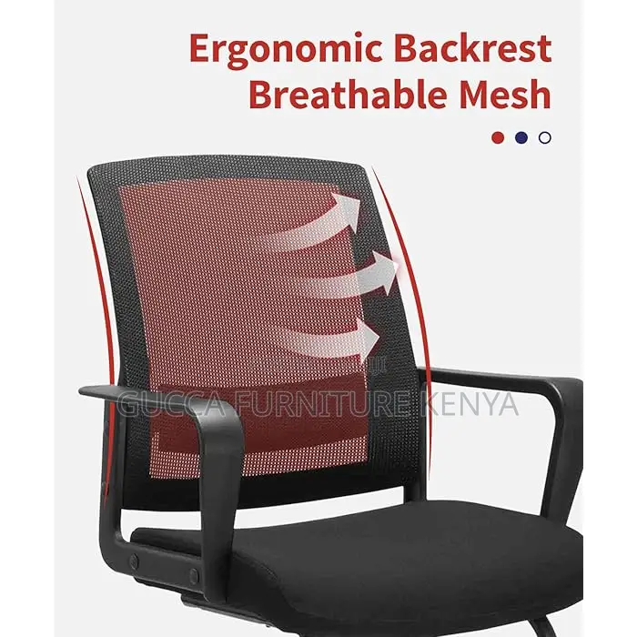 Office Chairs: Mid Back Mesh Guest Chair for Conference Room