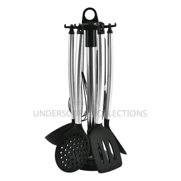 7-Piece Grey Silicone Kitchen Utensil Set.
On Offer - main view