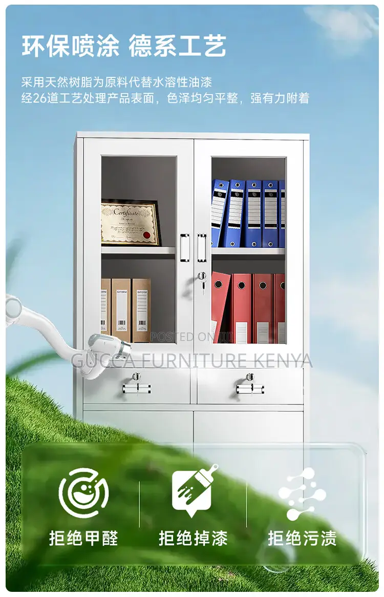 Cabinets: Office Steel Storage Cabinet With Drawers