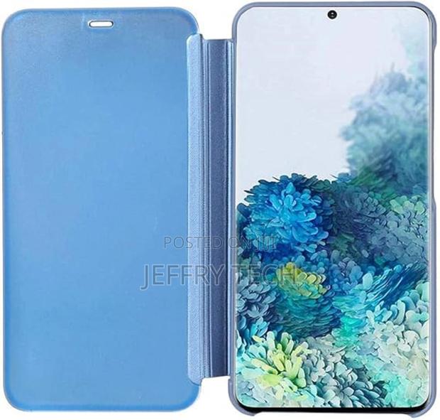 Samsung S20 Plus Clear View Cover With Out Sensor-Blue - thumbnail 3