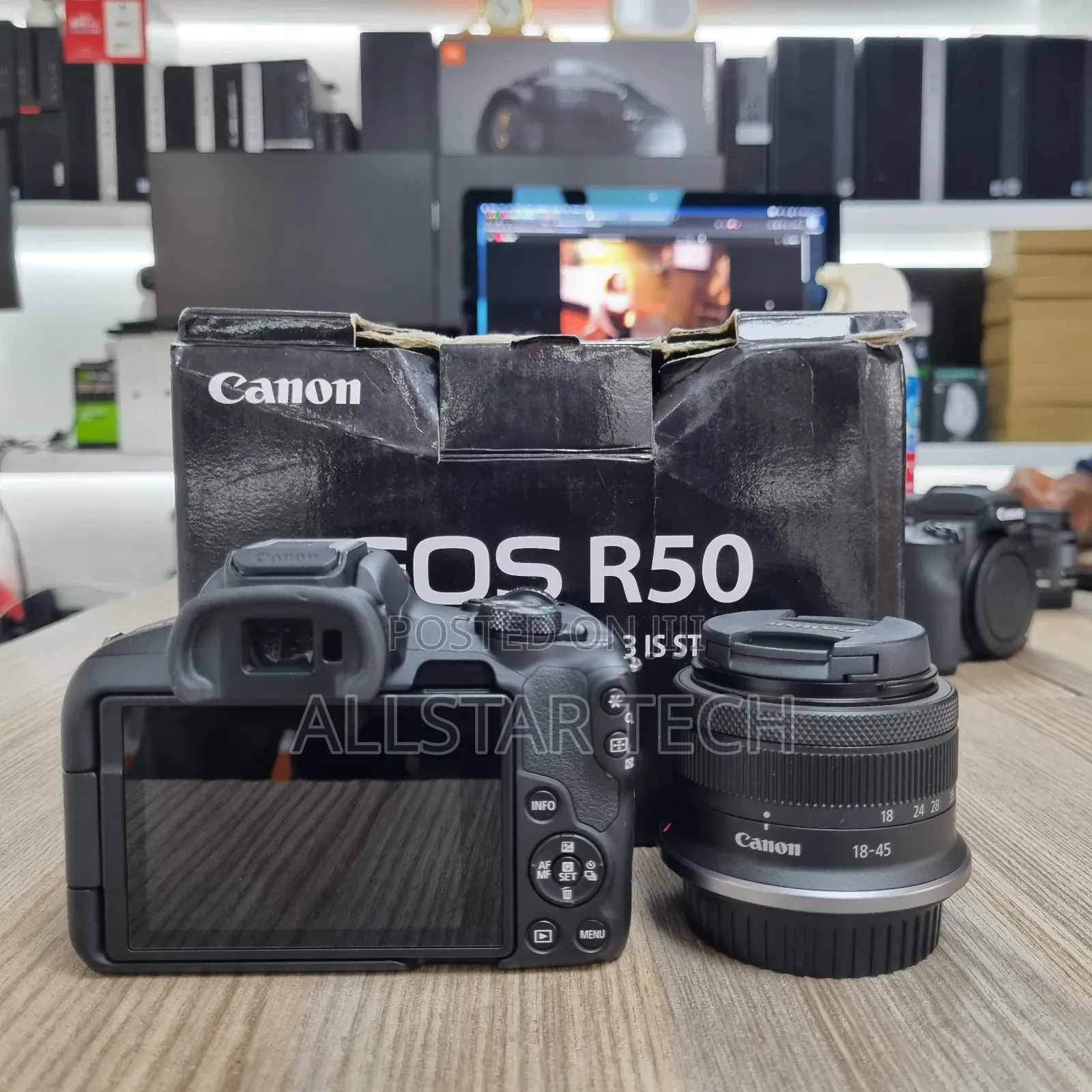 Canon EOS R50 Mirrorless Camera With 18-45mm Lens (Black)