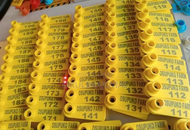 Yellow and Other Colors Branded Ear Tags